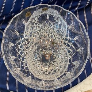 Italian Crystal Bowls - one large and two (2) small Royal Crystal Rock